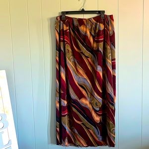 Rebecca Jones long skirt 1x ribbed material EUC